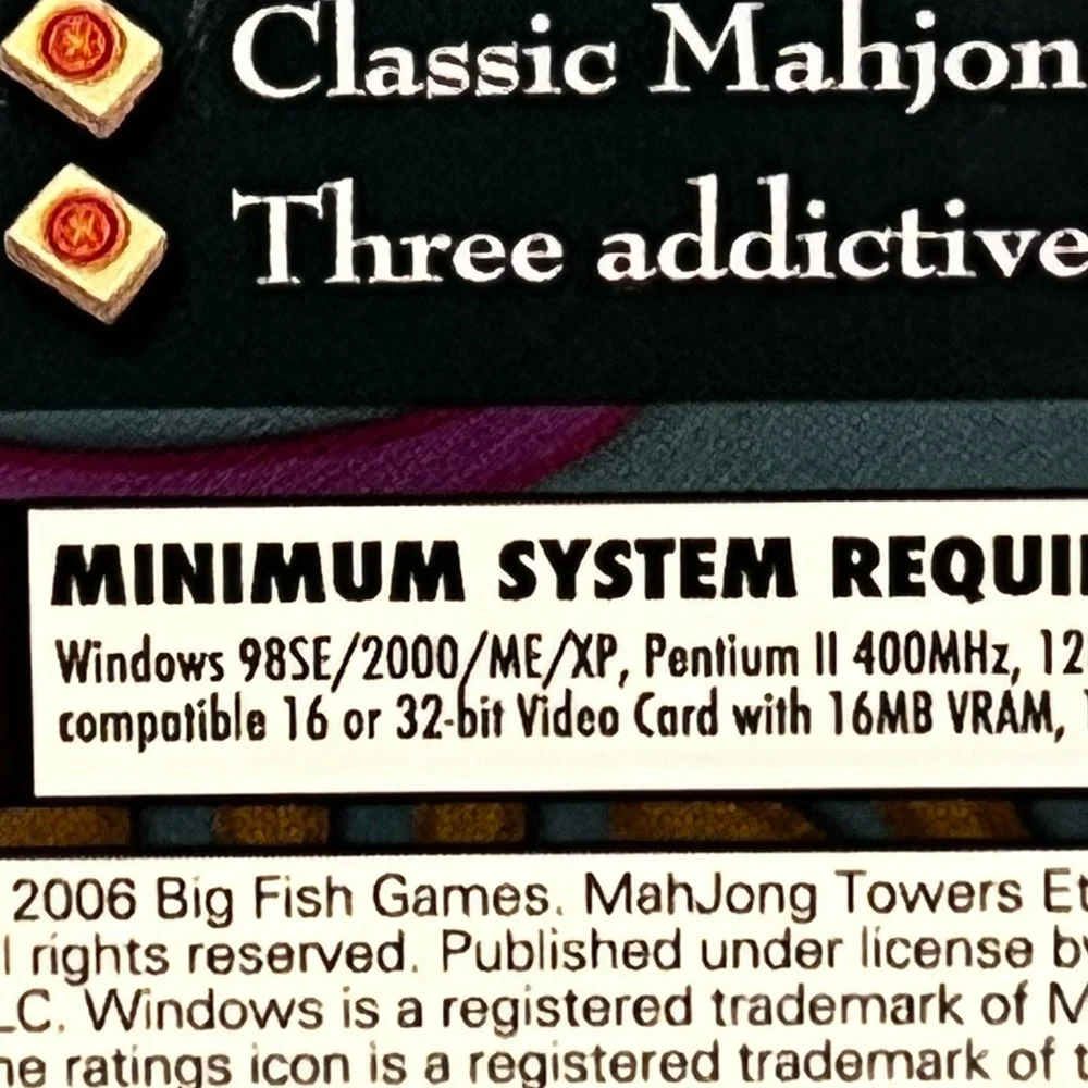 PC Game Mahjong Towers Eternity New Never Opened